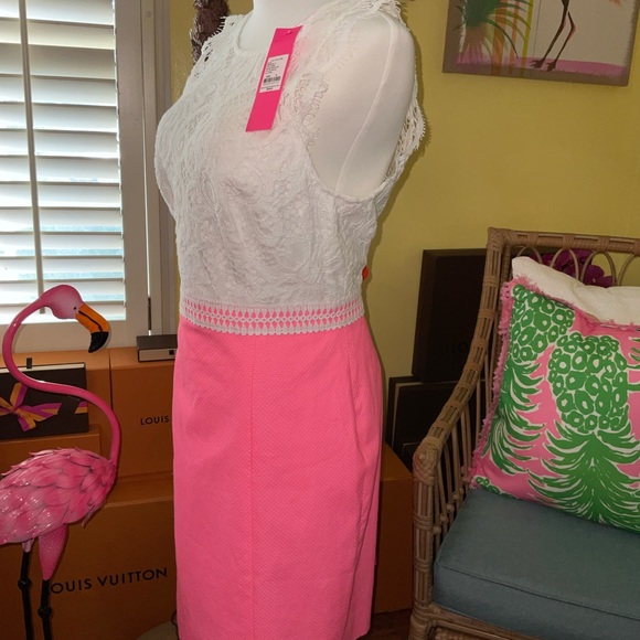 Lilly Pulitzer NWT Sharice Stretch Shift Dress Lillys Coral Size 10 - Picture 12 of 15